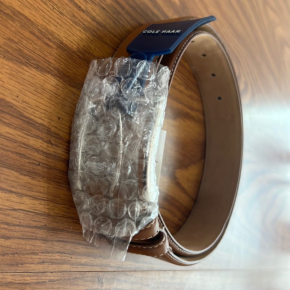 Cole Haan 35mm Feather Smooth Brown Belt Size 34